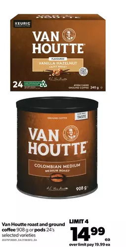 Real Canadian Superstore Van houtte roast and ground coffee or pods offer