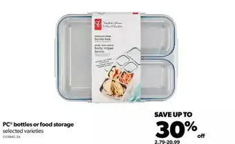 Real Canadian Superstore Pc bottles or food storage offer