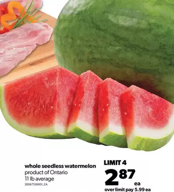 Real Canadian Superstore Whole seedless watermelon offer