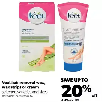 Real Canadian Superstore Veet hair removal wax, wax strips or cream offer