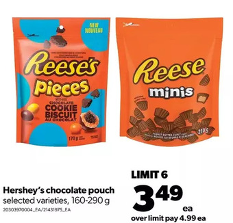 Real Canadian Superstore Hershey's chocolate pouch offer