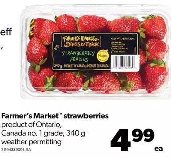 Real Canadian Superstore Farmer's market strawberries offer