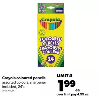 Real Canadian Superstore Crayola coloured pencils offer
