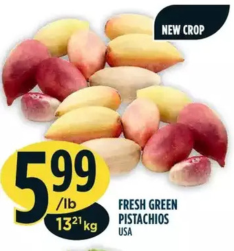 Marché Adonis Fresh green pistachios offer