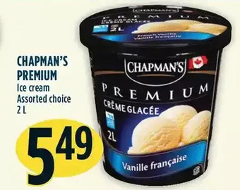 Marché Adonis Chapman's premium ice cream offer