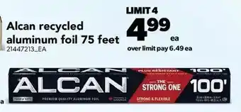 Real Canadian Superstore Alcan recycled aluminum foil 75 feet offer