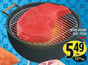 Marché Adonis Inside round beef steak halal offer