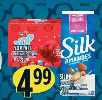 Marché Adonis Yoplait drinkable yogurt | silk beverages offer