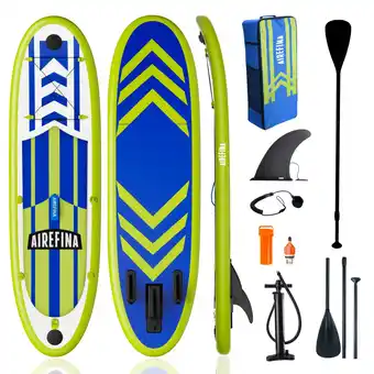 Best Buy Airefina paddle board with camera mount, 11 ft non-slip inflatable stand up paddleboard with premium accessories & backpack, offer