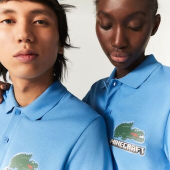 Lacoste Unisex lacoste x minecraft classic fit organic cotton polo shirt offer