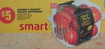 No Frills Farmer's Market Yellow Nectarines 2L offer