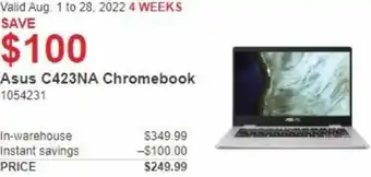 Costco Asus C423NA Chromebook offer