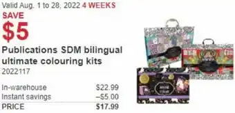 Costco Publications SDM Bilingual Ultimate Colouring Kits offer