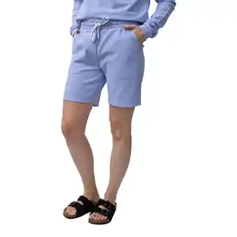 Giant Tiger Mystyle women's cool comfort ribbed fleece shorts with drawstring and round pockets offer