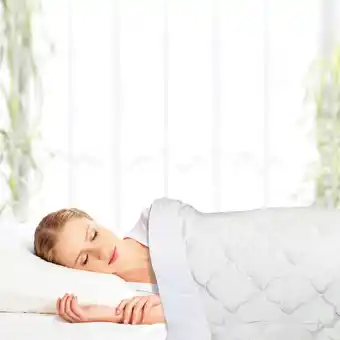 Giant Tiger Cloud soft cotton mink weighted blanket, white, 12-lb, 68-in offer