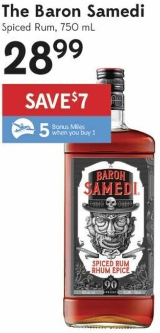 Sobeys The Baron Samedi Spiced Rum, 750ml offer