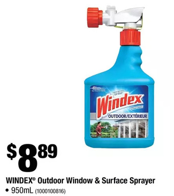 Home Depot Windex outdoor window & surface sprayer offer