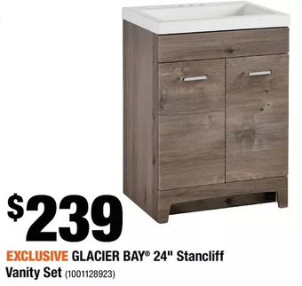 Home Depot Glacier bay 24" stancliff vanity set offer