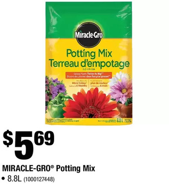 Home Depot Miracle-gro potting mix offer