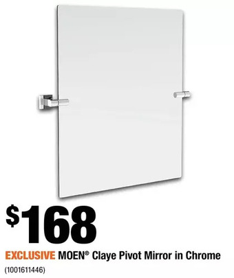 Home Depot Moen claye pivot mirror in chrome offer