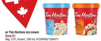 Giant Tiger Tim hortons ice cream offer