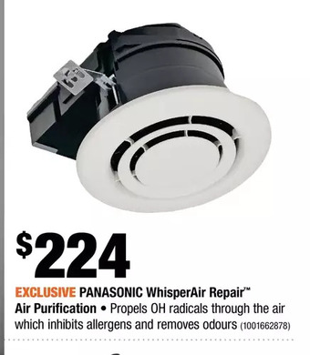 Home Depot Panasonic whisperair repair air purification offer