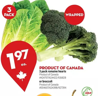 Giant Tiger 3 pack romaine hearts offer