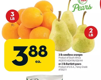 Giant Tiger 3 lb seedless oranges offer