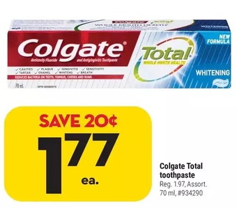 Giant Tiger Colgate total toothpaste offer