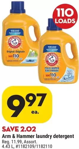 Giant Tiger Arm & hammer laundry detergent offer