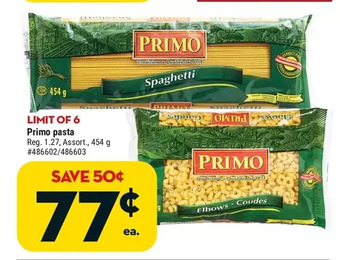 Giant Tiger Primo pasta offer