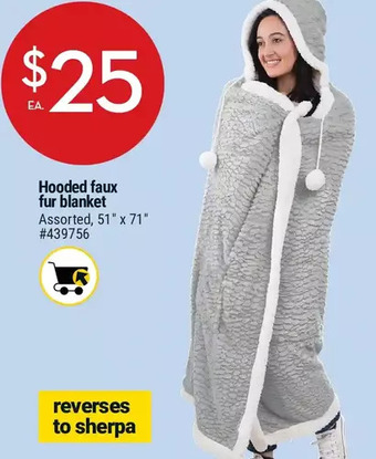 Giant Tiger Hooded faux fur blanket offer