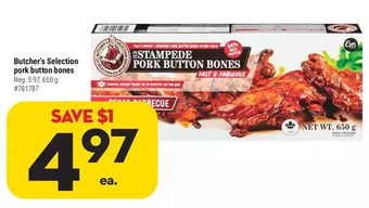 Giant Tiger Butcher's selection pork button bones offer