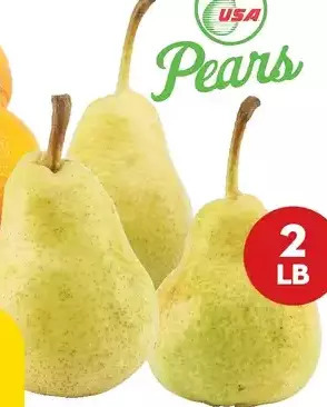 Giant Tiger 2 lb bartlett pears offer