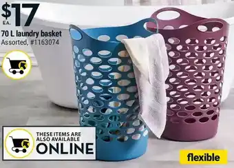 Giant Tiger 70 l laundry basket offer