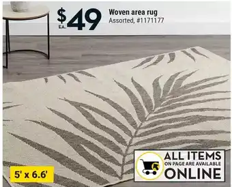 Giant Tiger Woven area rug offer