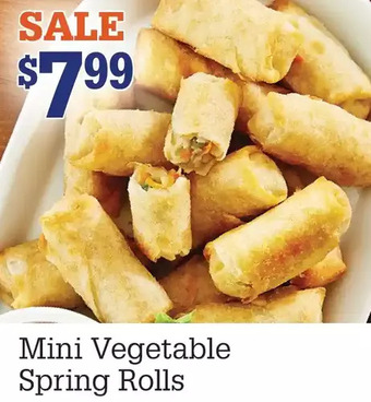 M & M Food Market Mini vegetable spring rolls offer