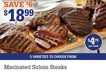 M & M Food Market Marinated sirloin steaks offer