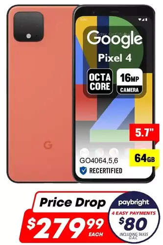 Factory Direct Google pixel 4 64gb offer