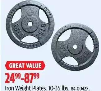 Canadian Tire Iron weight plates offer