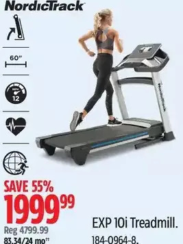 Canadian Tire Nordictrack exp 10i treadmill offer
