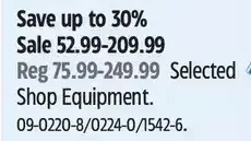 Canadian Tire Shop equipment offer