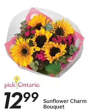 Sobeys Sunflower charm bouquet offer