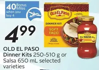 Sobeys Old el paso dinner kits or salsa offer