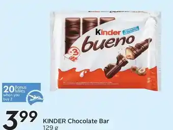 Sobeys Kinder chocolate bar offer
