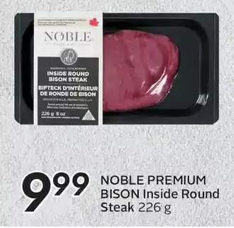 Sobeys Noble premium bison inside round steak offer