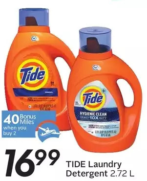 Sobeys Tide laundry detergent offer