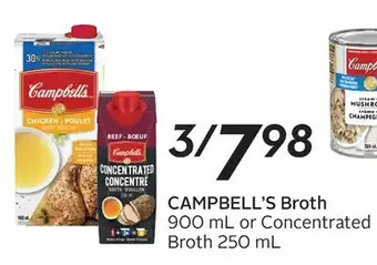 Sobeys Campbell's broth or concentrated broth offer