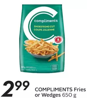 Sobeys Compliments fries or wedges offer