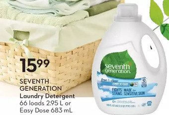 Sobeys Seventh generation laundry detergent or easy dose offer